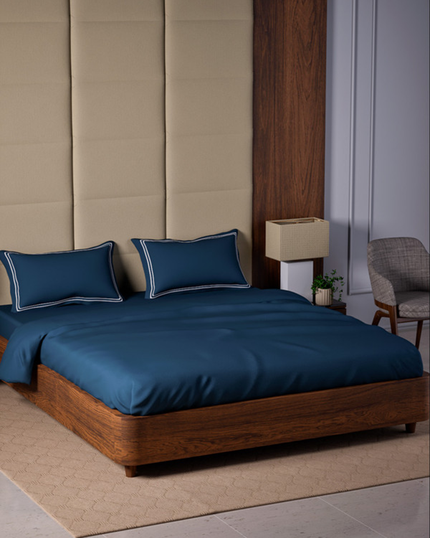 Mulberry Living Cotton King Flat 500TC Opulent Hue Fawn