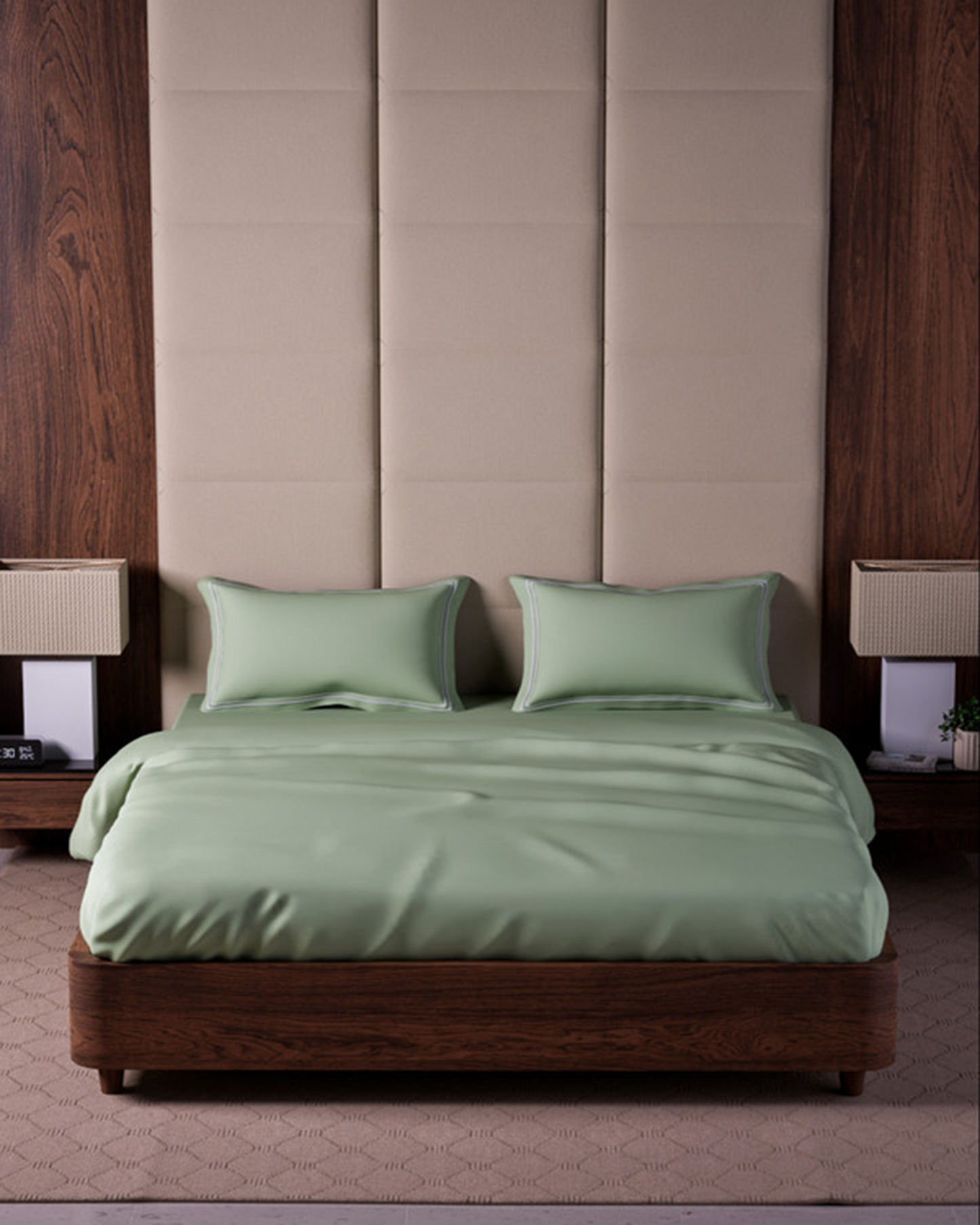 Mulberry Living Cotton King Flat 500TC Opulent Hue Fawn