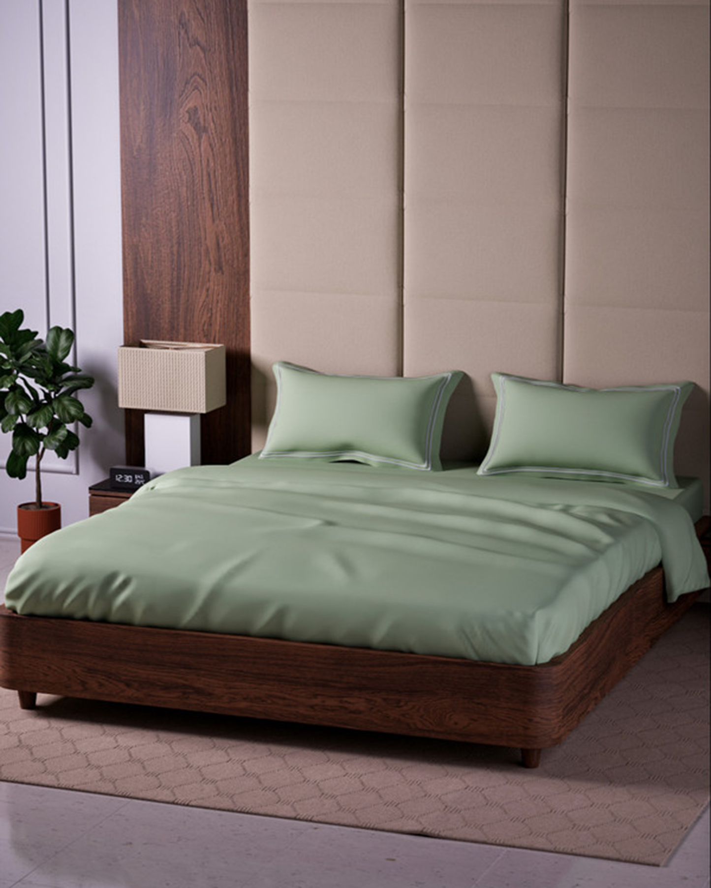 Mulberry Living Cotton King Flat 500TC Opulent Hue Fawn