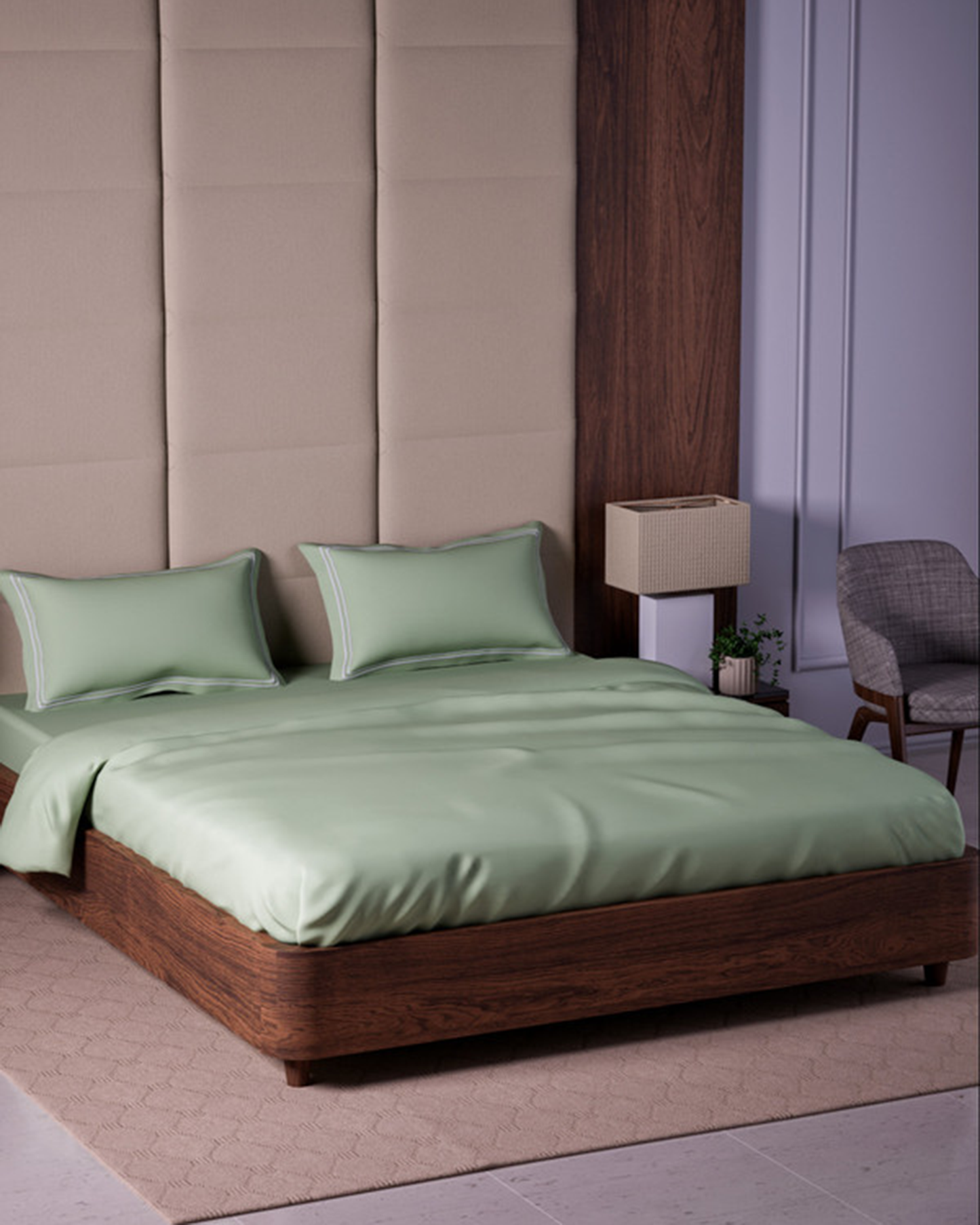Mulberry Living Cotton King Flat 500TC Opulent Hue Fawn