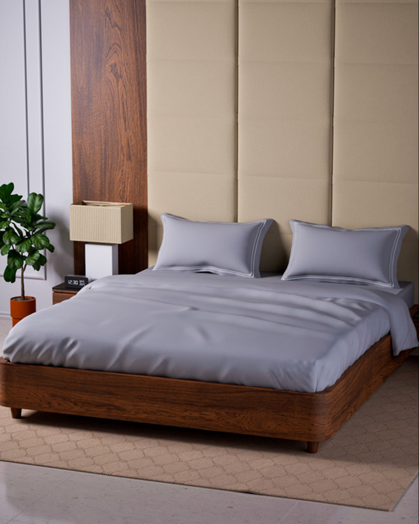 Mulberry Living Cotton King Flat 500TC Opulent Hue Fawn