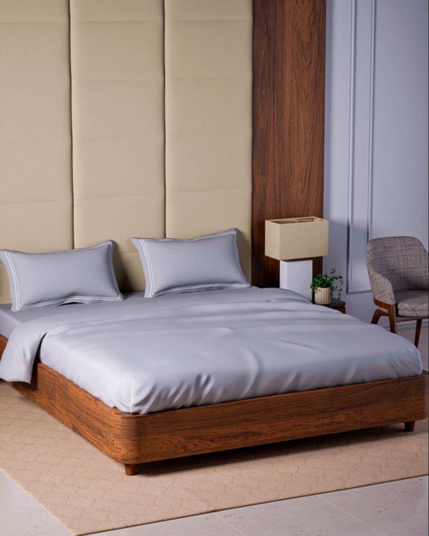 Mulberry Living Cotton King Flat 500TC Opulent Hue Fawn