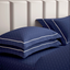 Mulberry Living Cotton Pillow Covers Set 2Pc 300TC Urban Grid Mediterranean Blue