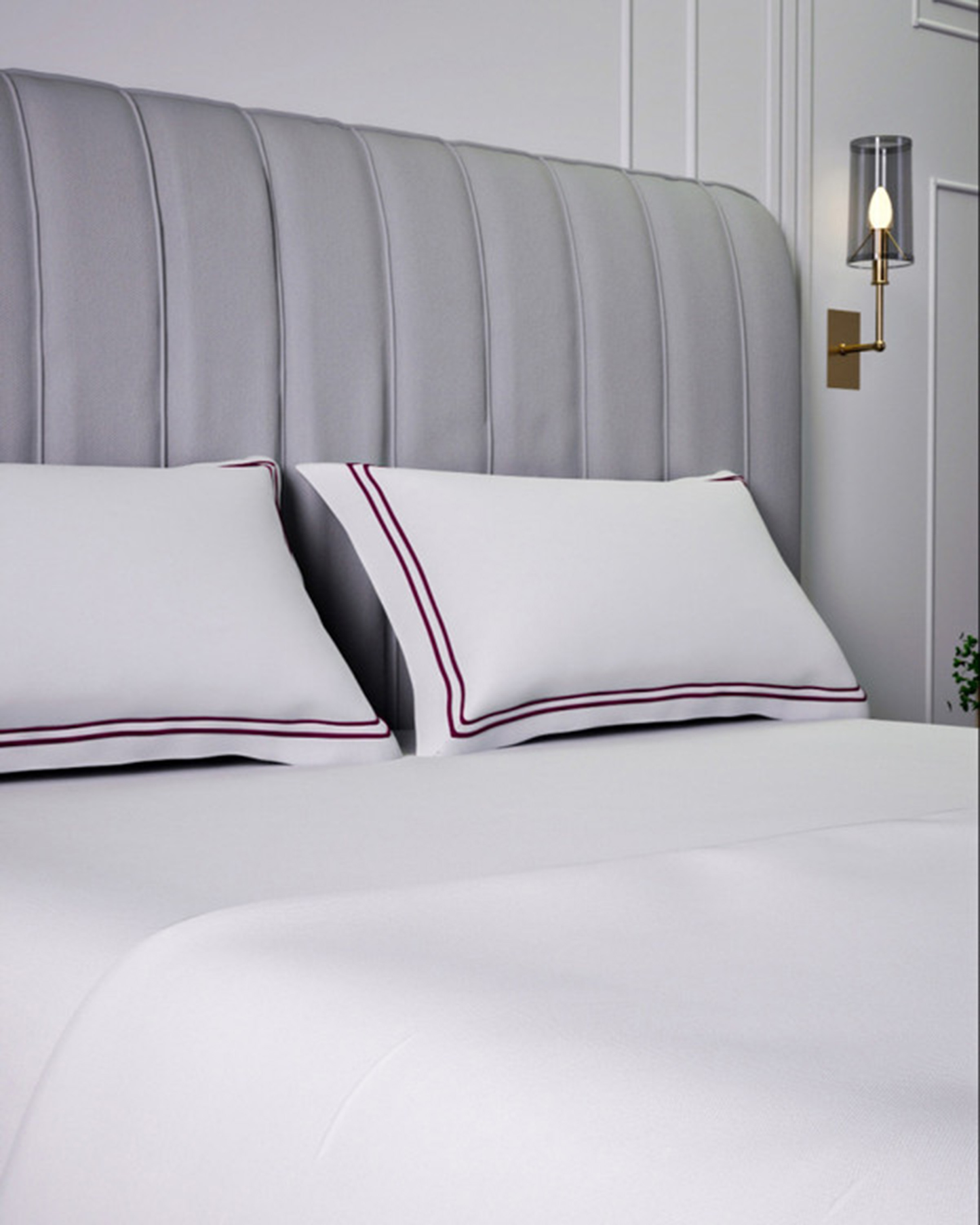 Cotton Pillow Covers Set 2Pc 400TC Sovereign Whites White