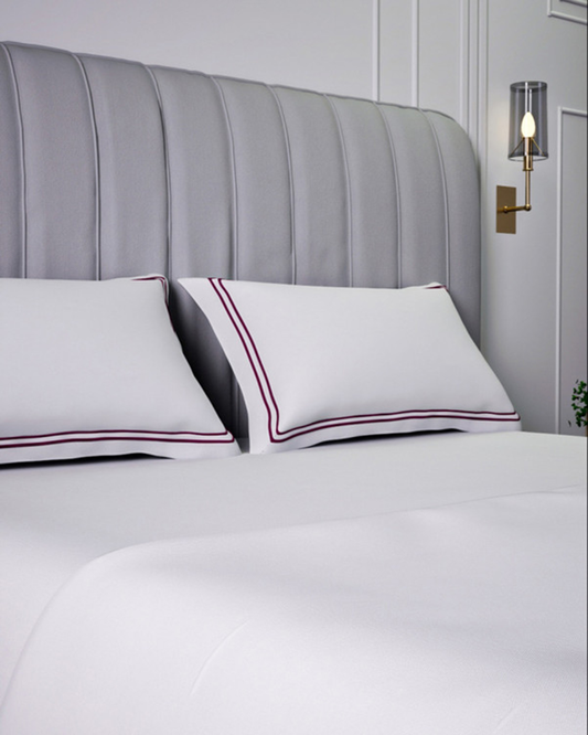 Cotton Pillow Covers Set 2Pc 400TC Sovereign Whites White