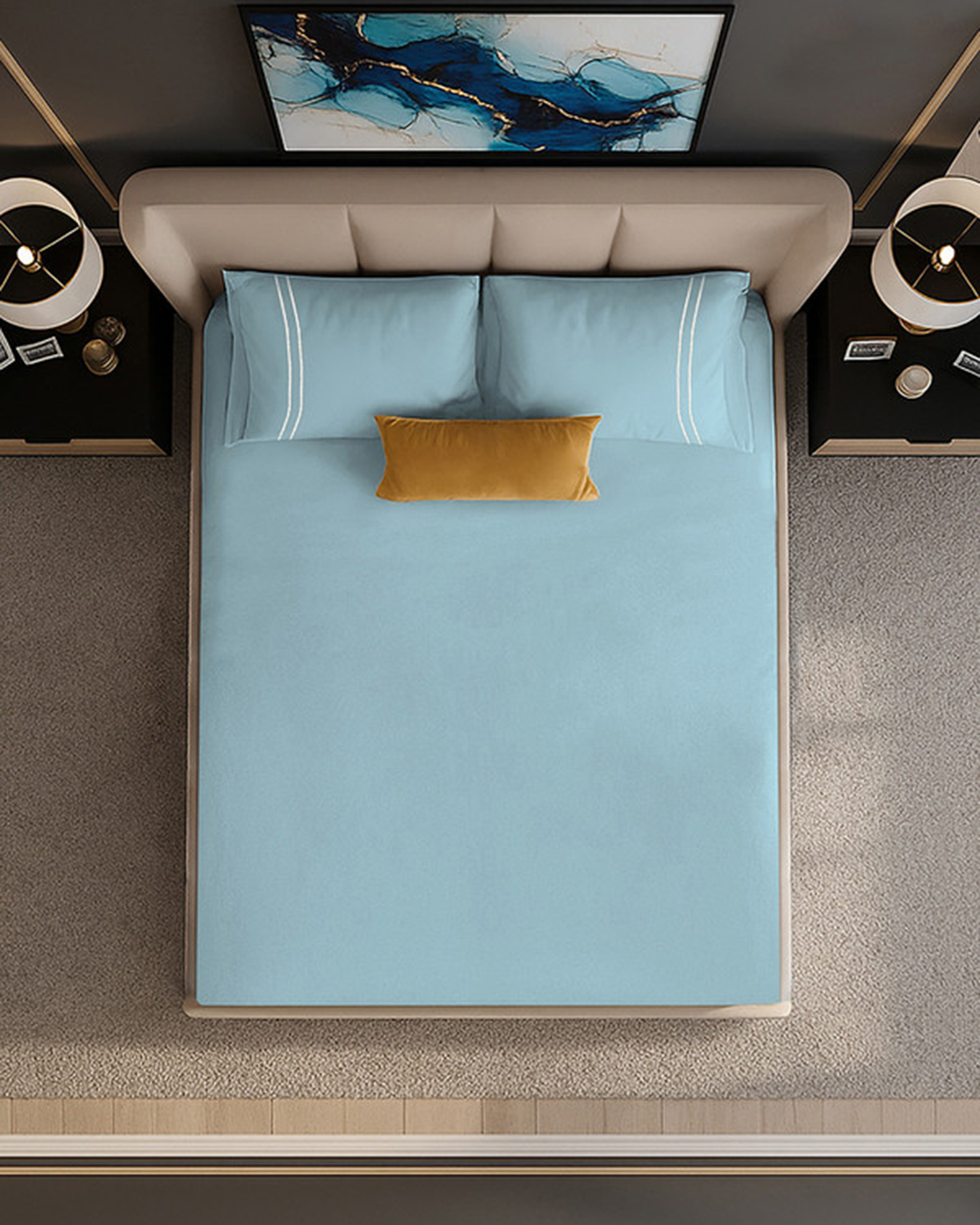 Mulberry Living Cotton Queen Fitted 250TC Serenity Solids White