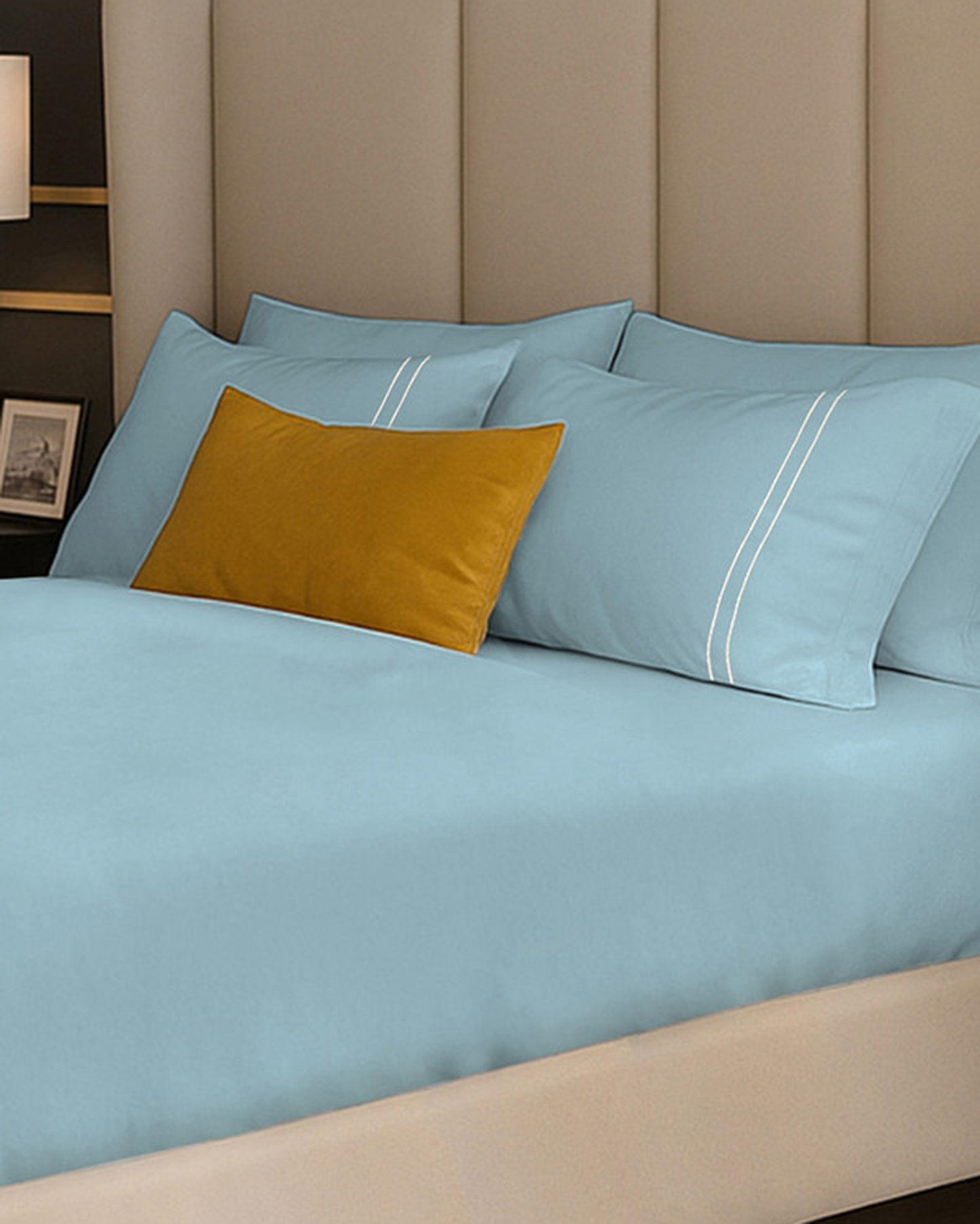 Mulberry Living Cotton Queen Fitted 250TC Serenity Solids White