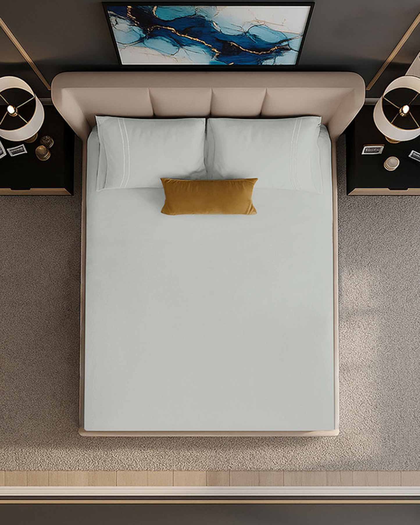 Mulberry Living Cotton Queen Fitted 250TC Serenity Solids White