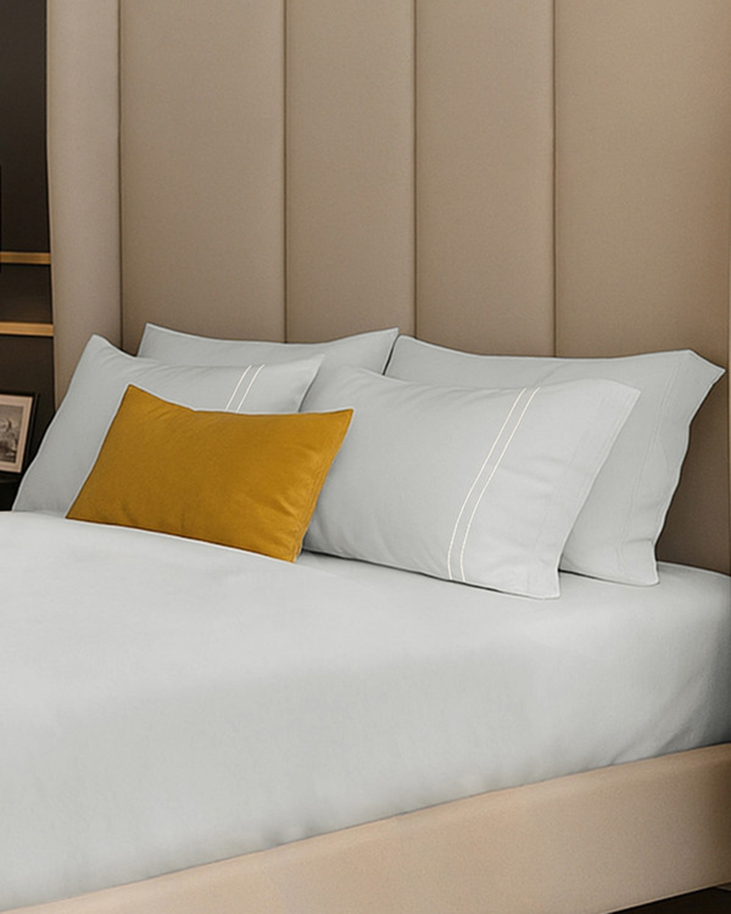 Mulberry Living Cotton Queen Fitted 250TC Serenity Solids White