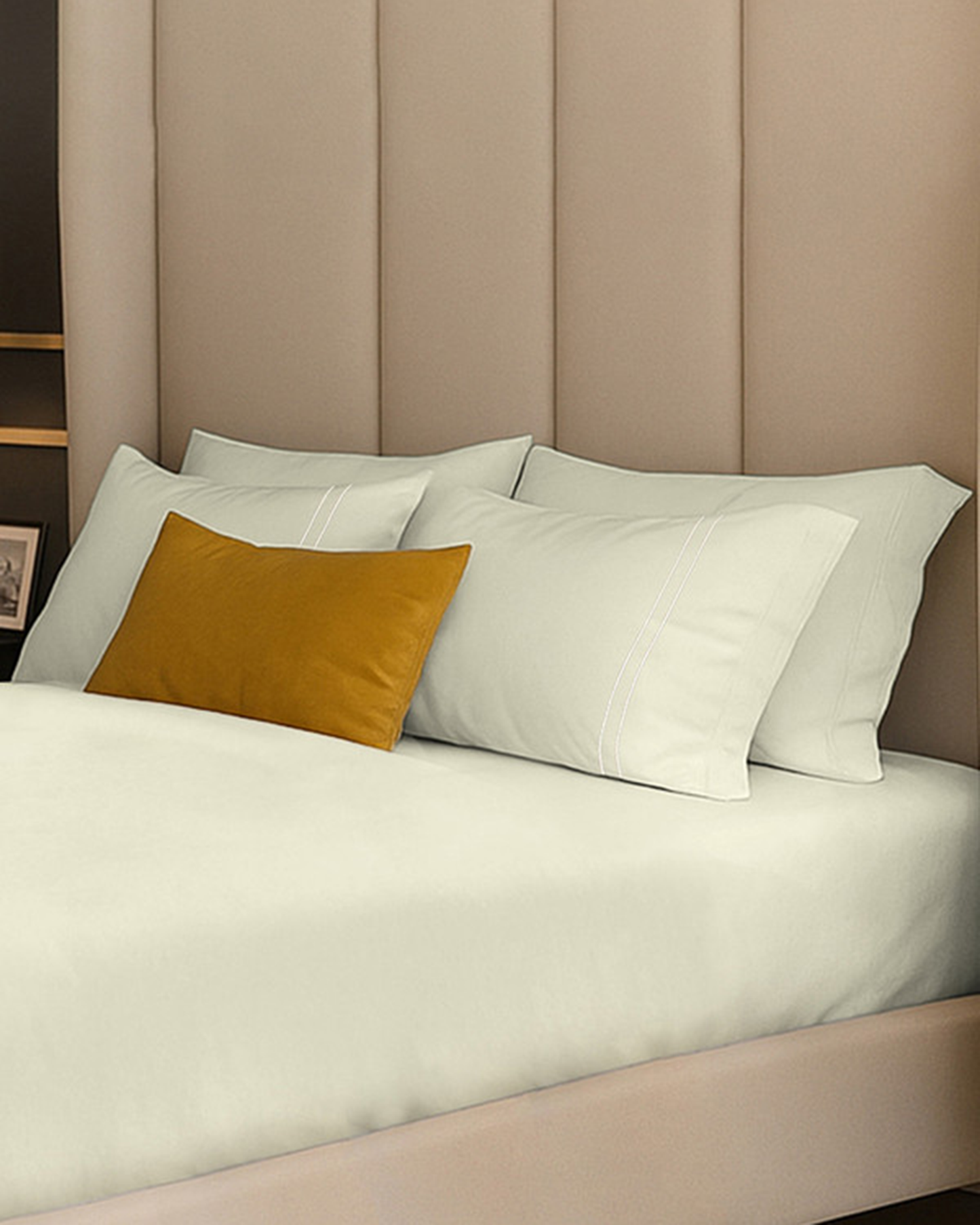 Mulberry Living Cotton Queen Fitted 250TC Serenity Solids White
