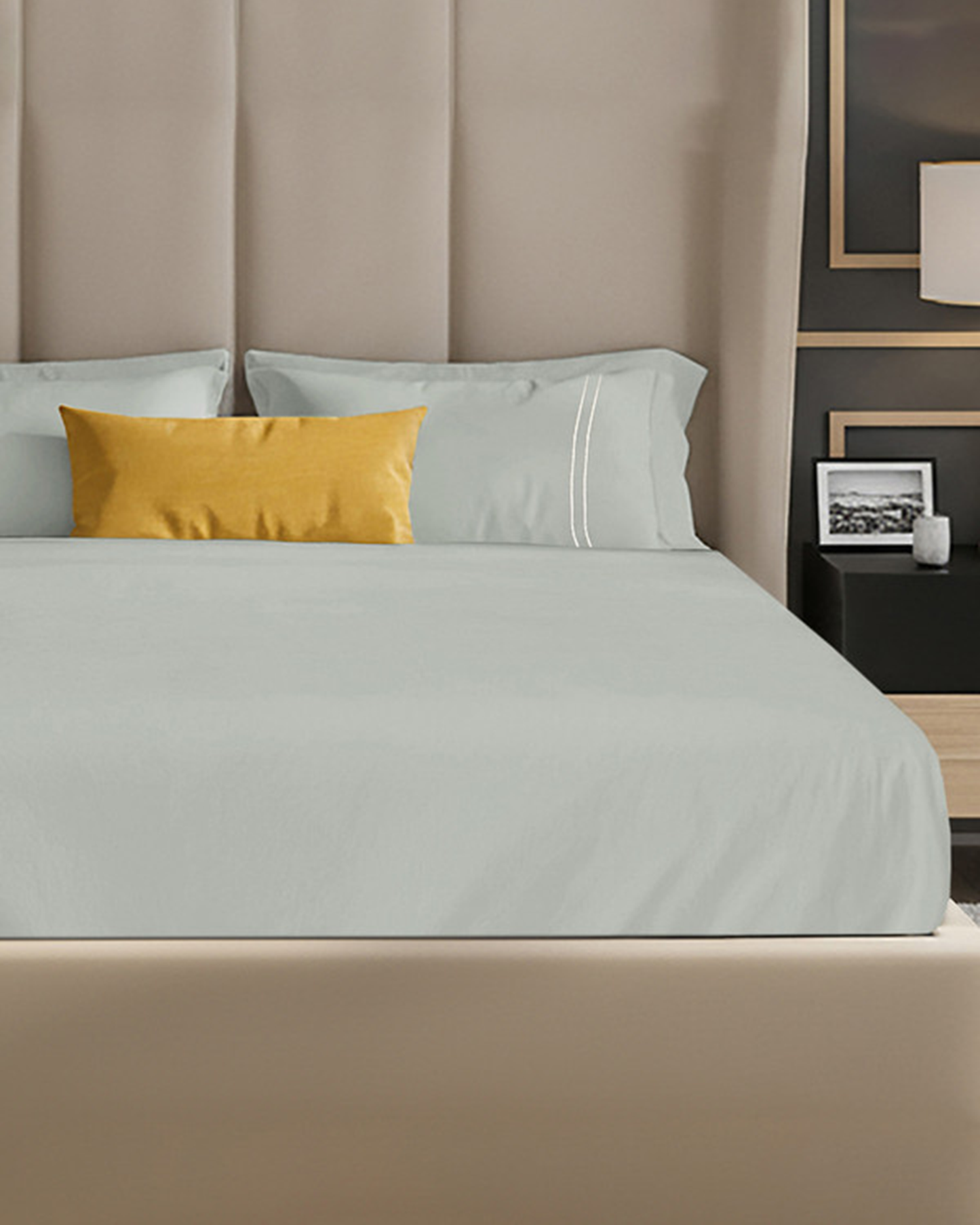 Mulberry Living Cotton Queen Fitted 250TC Serenity Solids White
