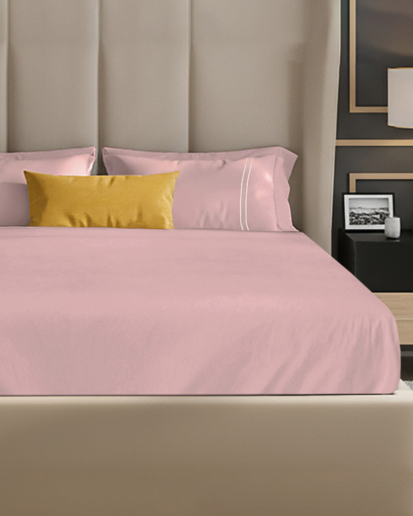 Mulberry Living Cotton Queen Fitted 250TC Serenity Solids White