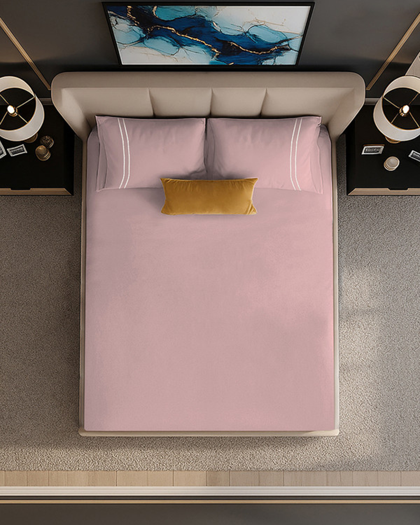 Mulberry Living Cotton Queen Fitted 250TC Serenity Solids White