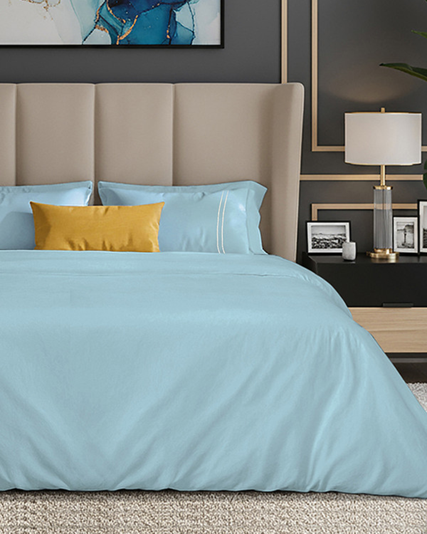 Mulberry Living Cotton King Duvet 250TC Serenity Solids White