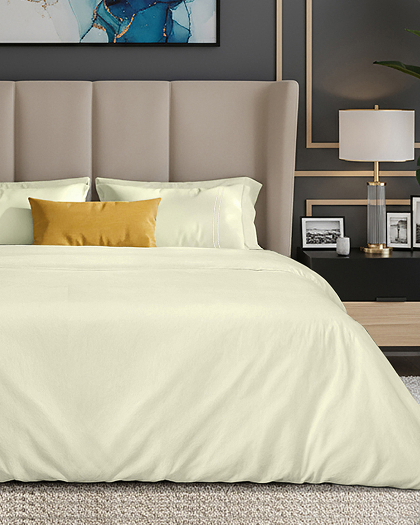 Mulberry Living Cotton King Duvet 250TC Serenity Solids White