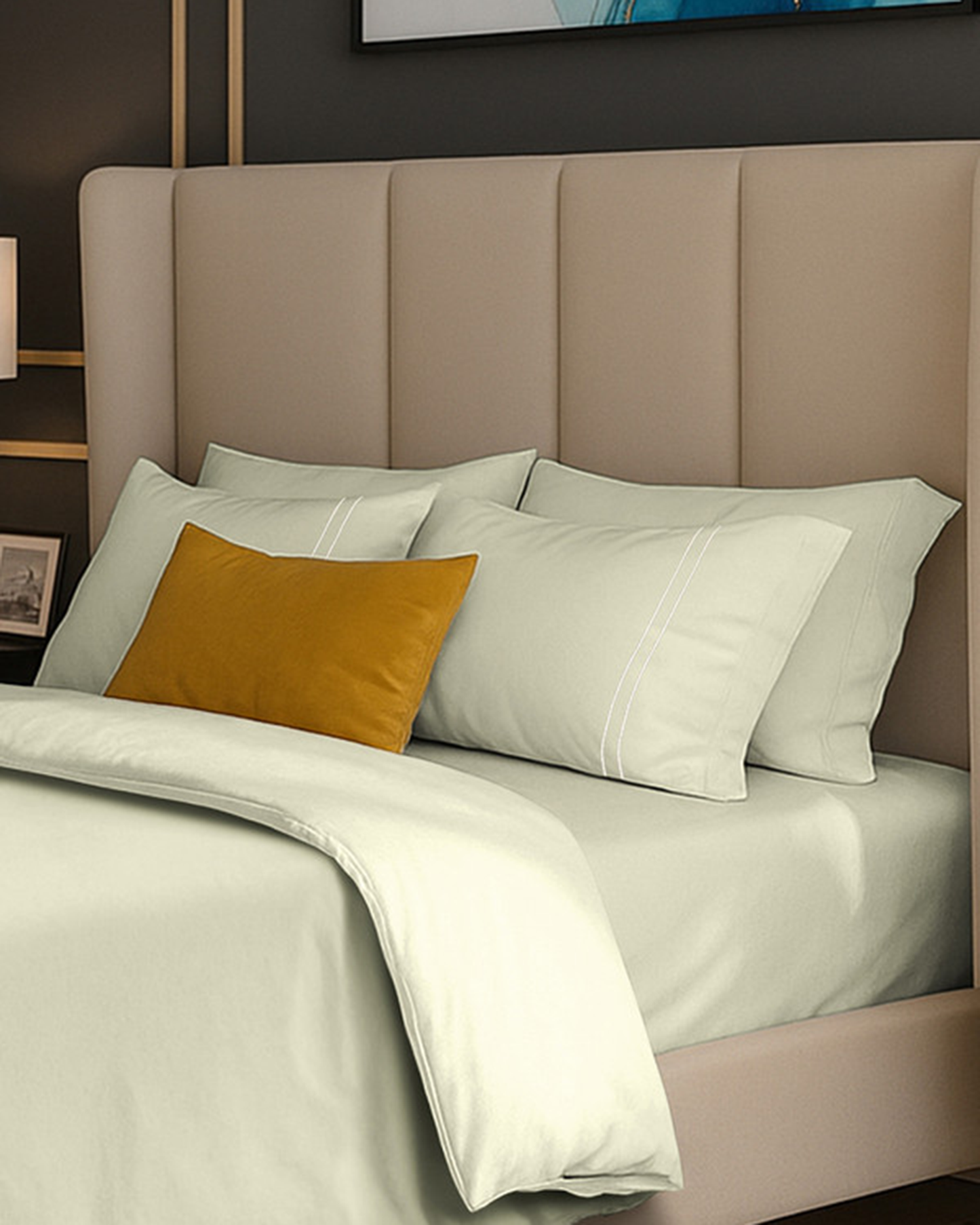 Mulberry Living Cotton King Duvet 250TC Serenity Solids White
