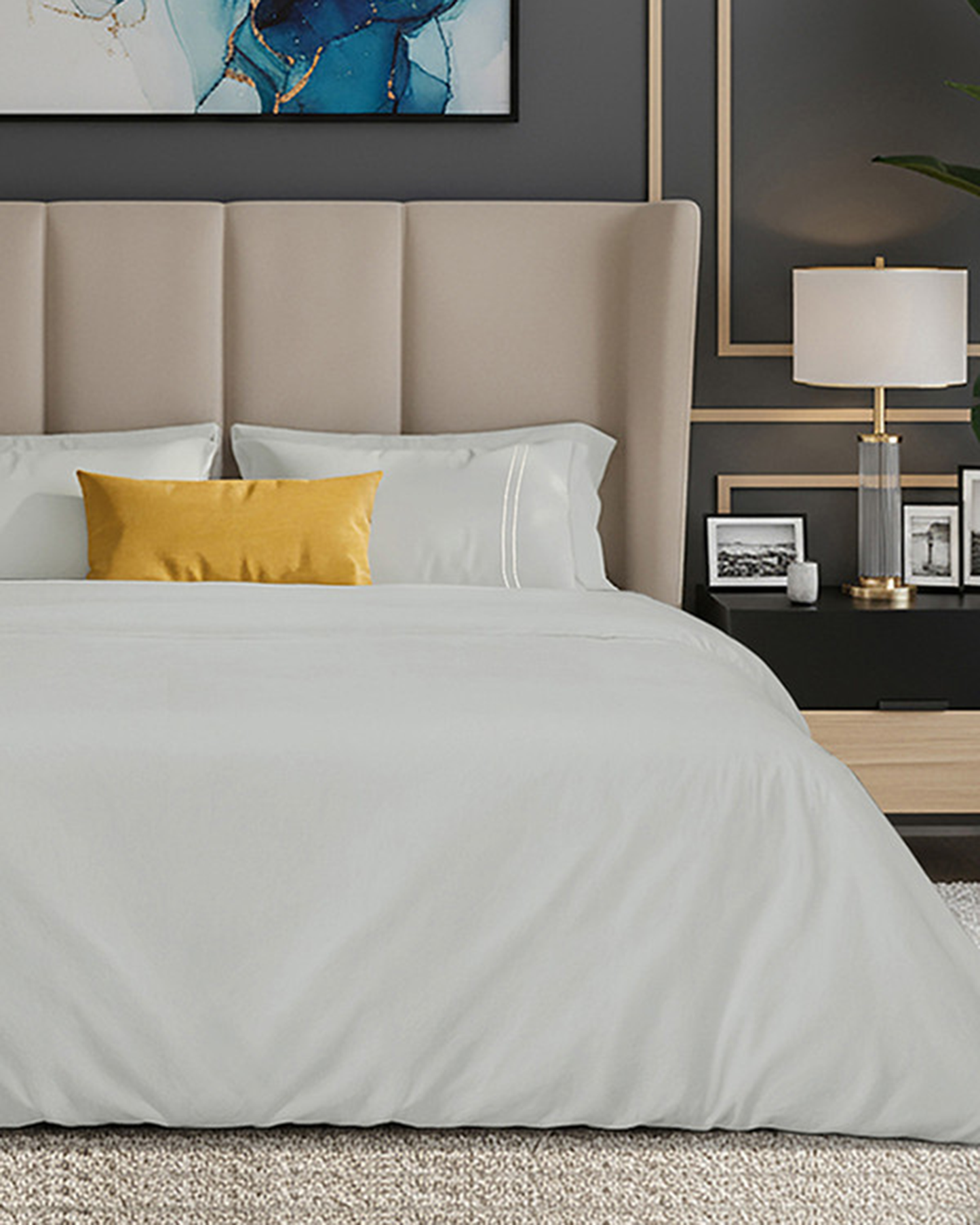 Mulberry Living Cotton King Duvet 250TC Serenity Solids White