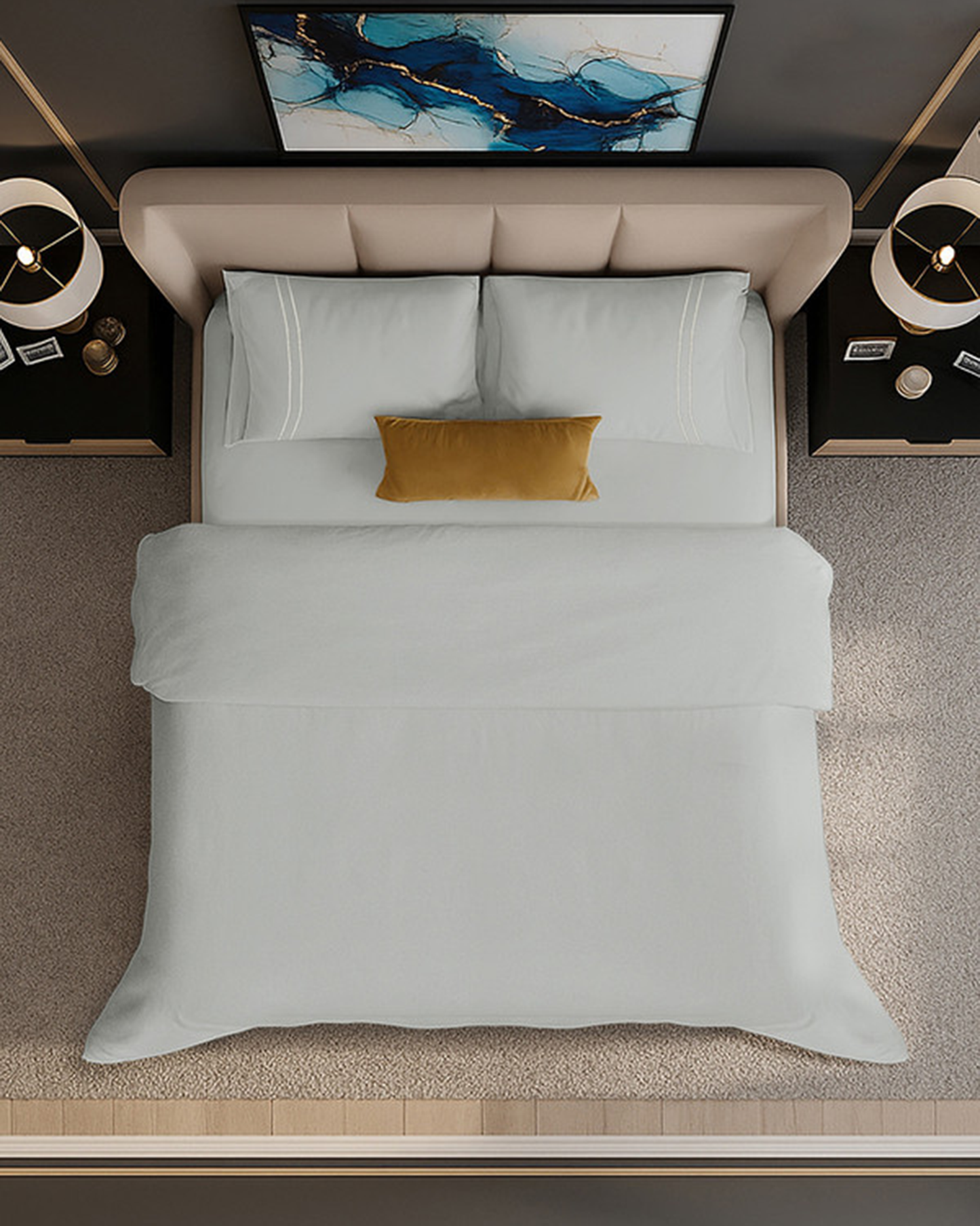 Mulberry Living Cotton King Duvet 250TC Serenity Solids White