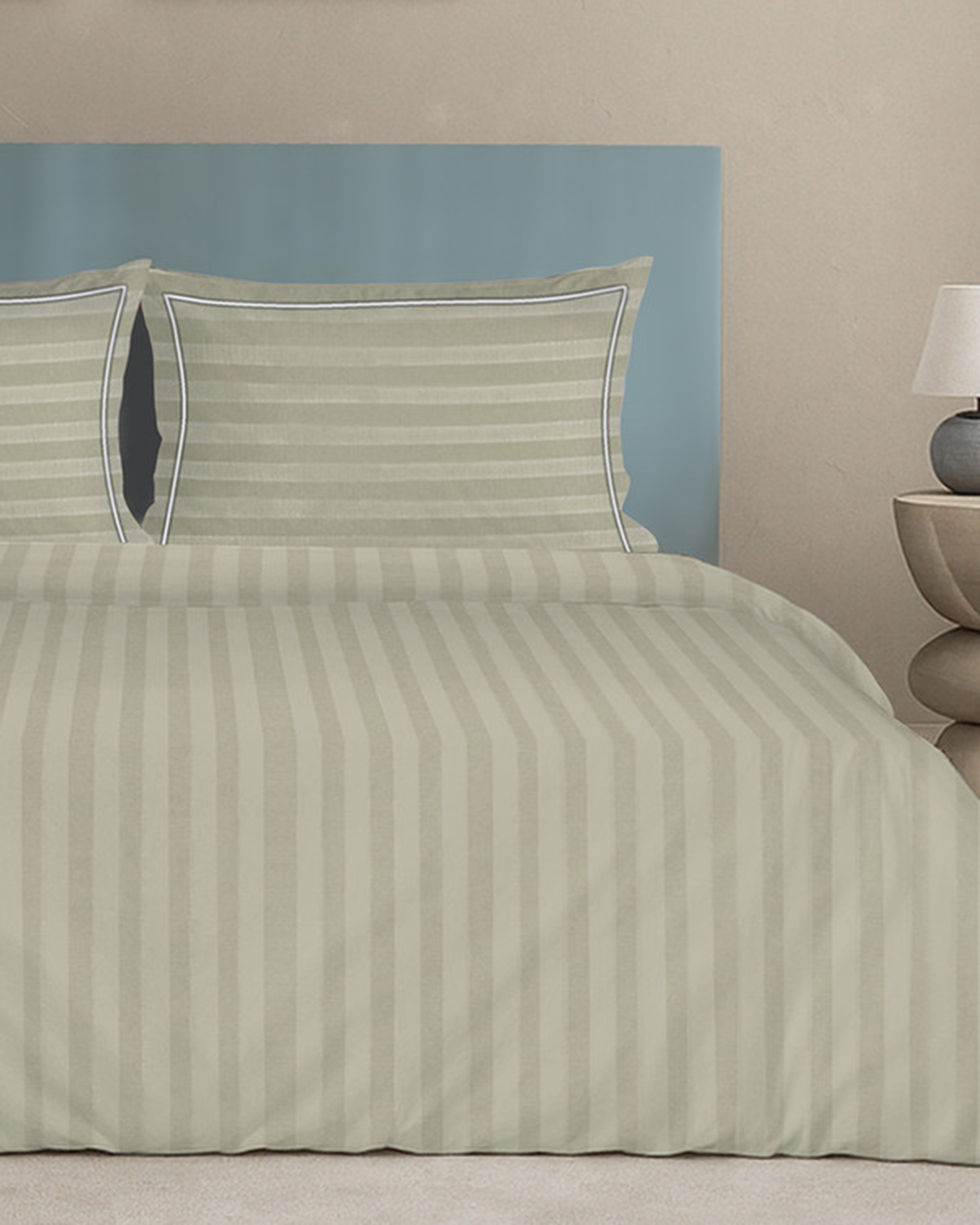 Mulberry Living Cotton King 4Pc Elysian Stripes Beige