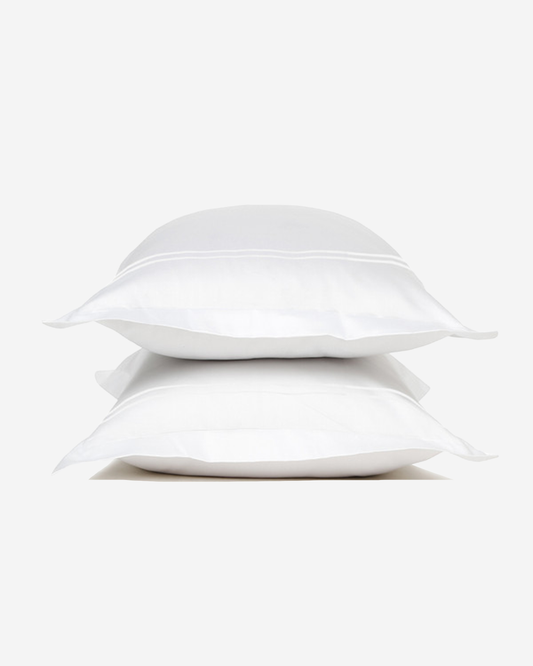 Mulberry Living Cotton Pillow Covers Set 2Pc 250TC Serenity Solids White