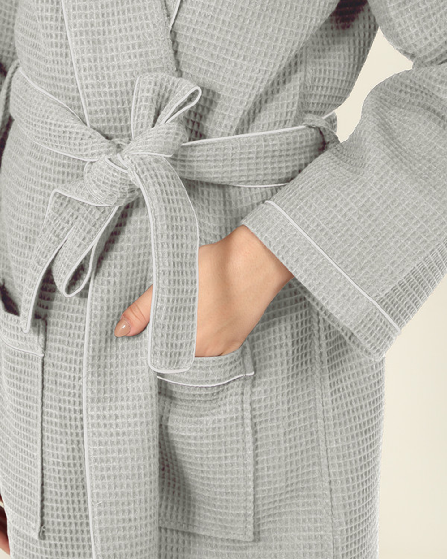 Mulberry Living Cotton Bathrobe Waffle Unisex Green