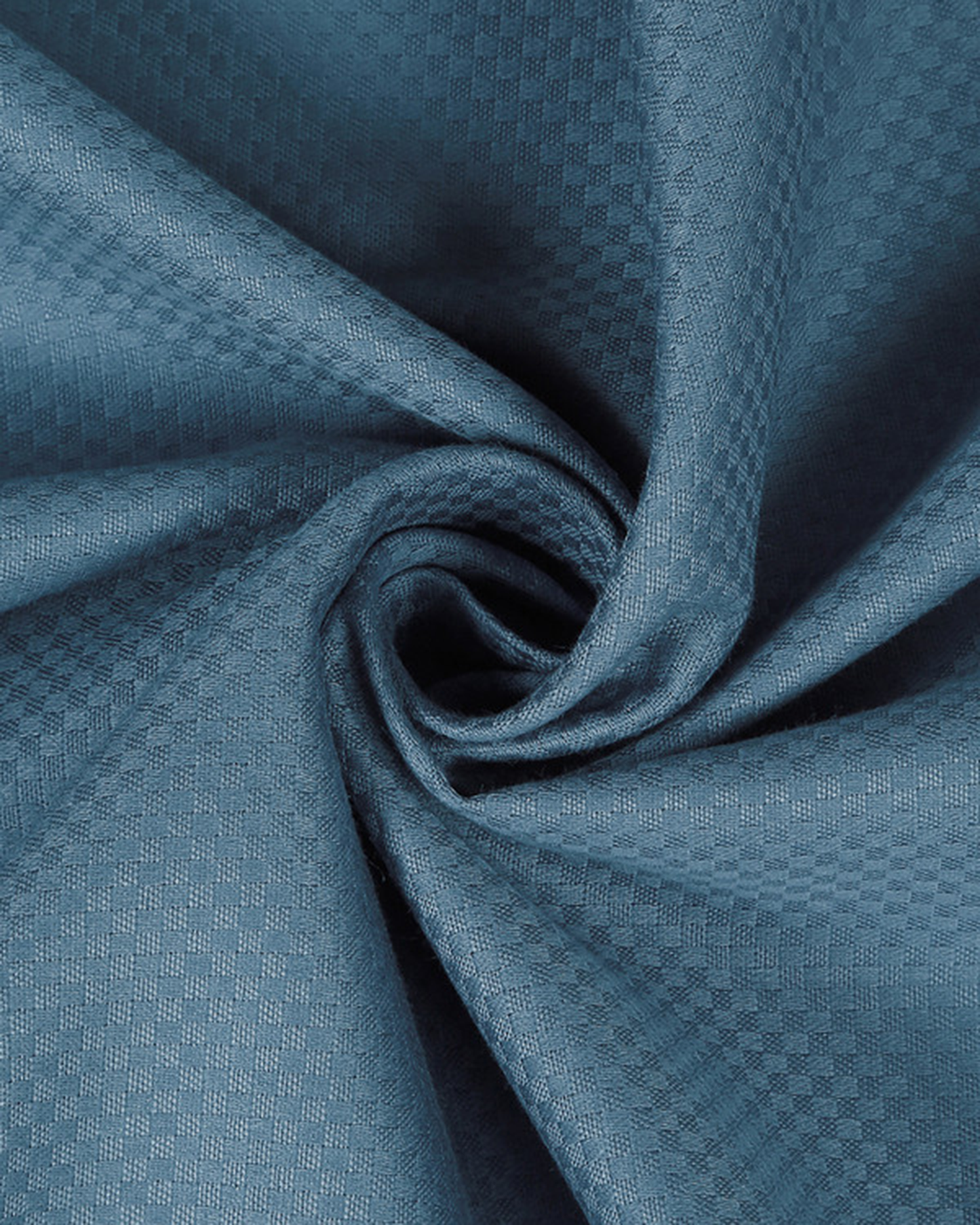 Mulberry Living Cotton King Fitted 3Pc Micro Checks Stratosphere Blue