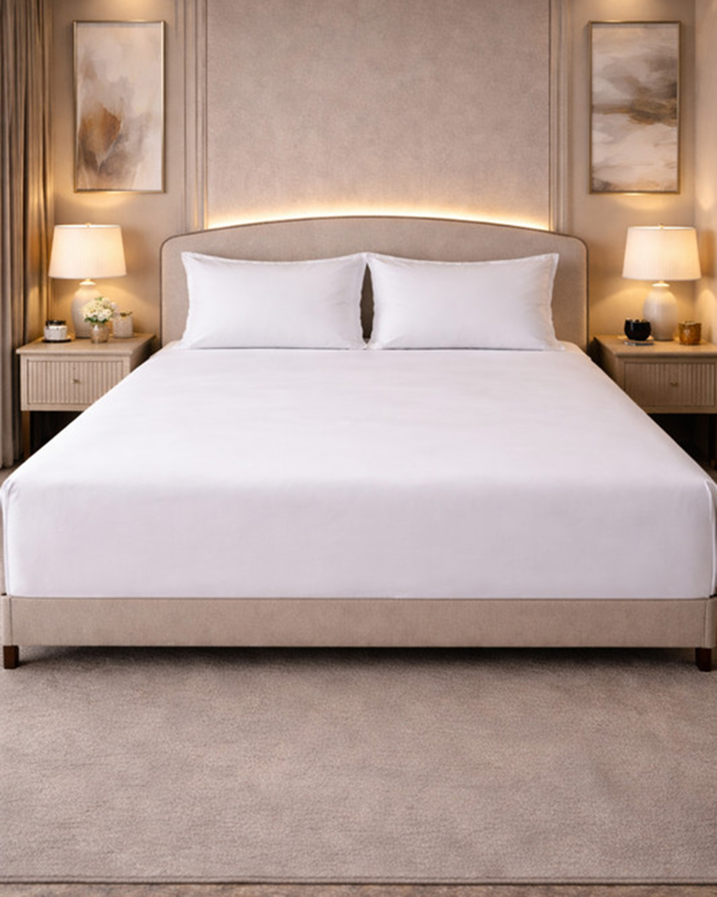 Mulberry Living Cotton King Flat 3Pc Giza Silver Grey