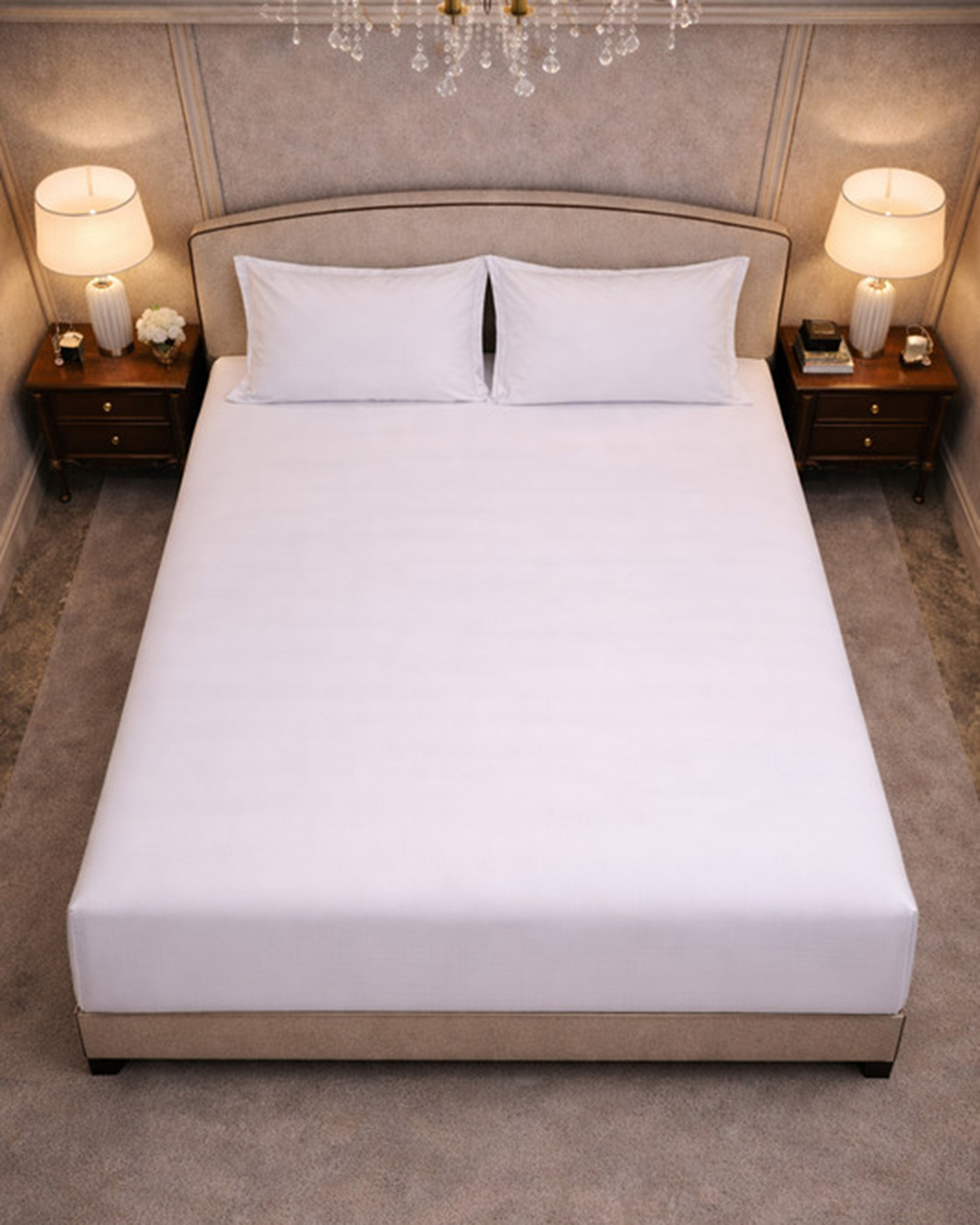 Mulberry Living Cotton King Flat 3Pc Giza Silver Grey