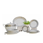 Dankotuwa Dinner Set 59Pc Grey White Modern Europe