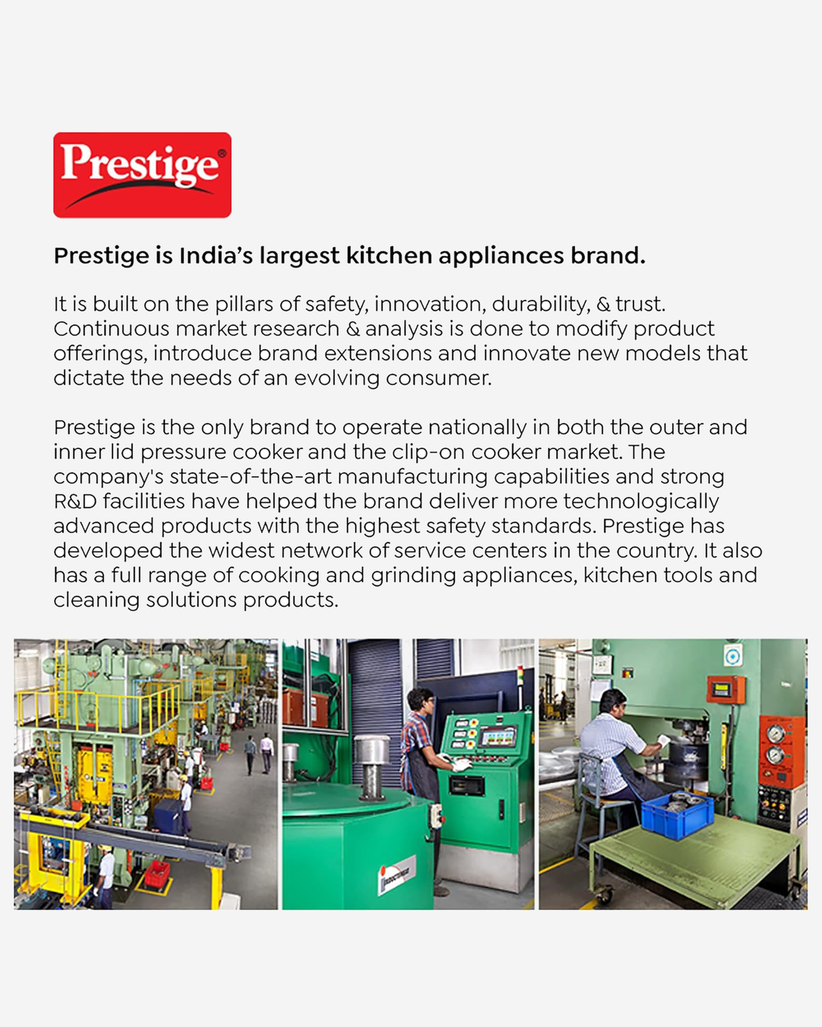 Prestige Popular Svachh Pressure Cooker 2L Stainless Steel Outer Lid