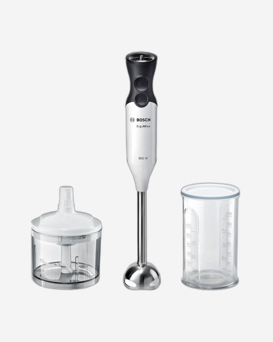 Bosch 800W Hand Blender 12 Speeds QuattroBlade Turbo Chopper & Whisk – MS6CA4150G White