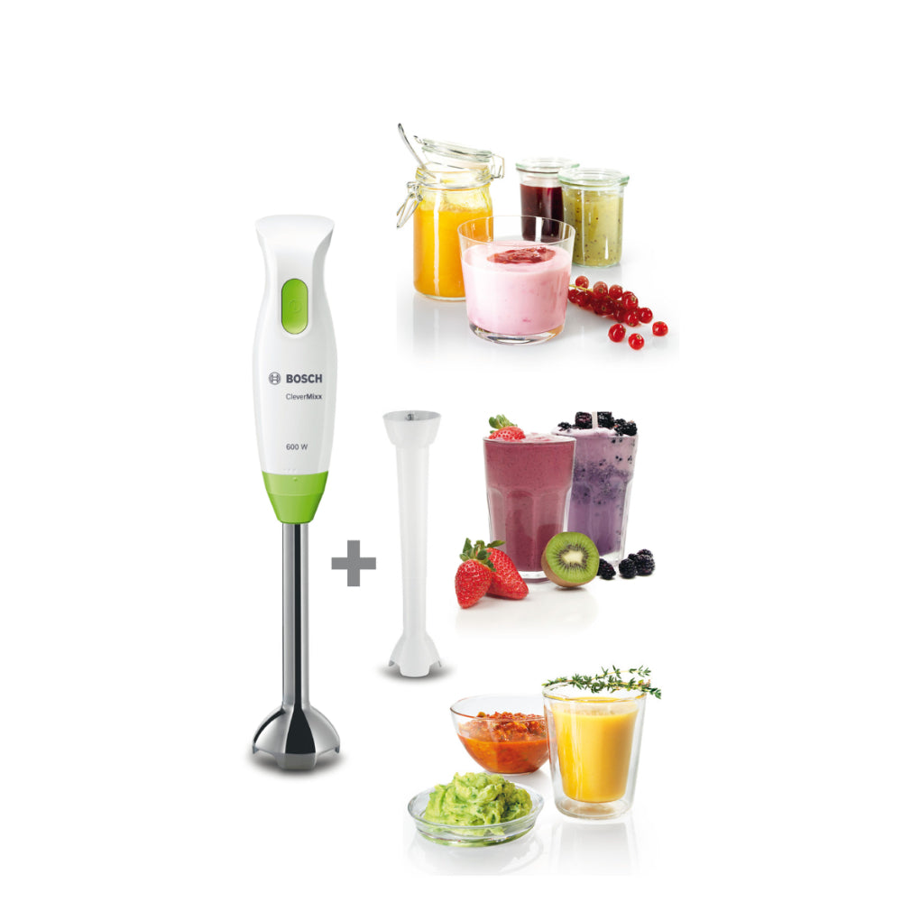 Bosch CleverMixx MSM2623GGB Hand Blender, 600W - White/Vivid Green