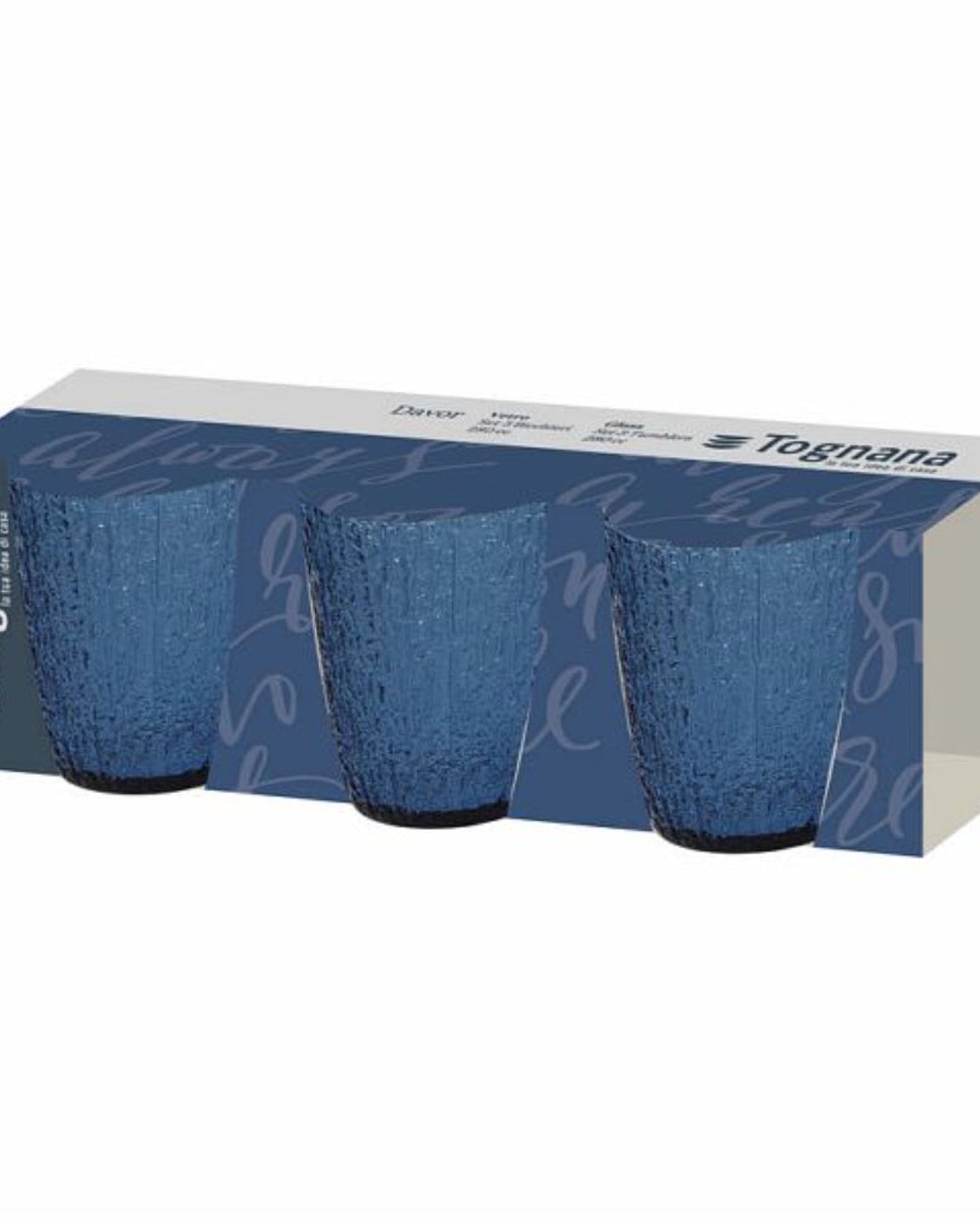 Tognana Glasses Set 3Pc Blue