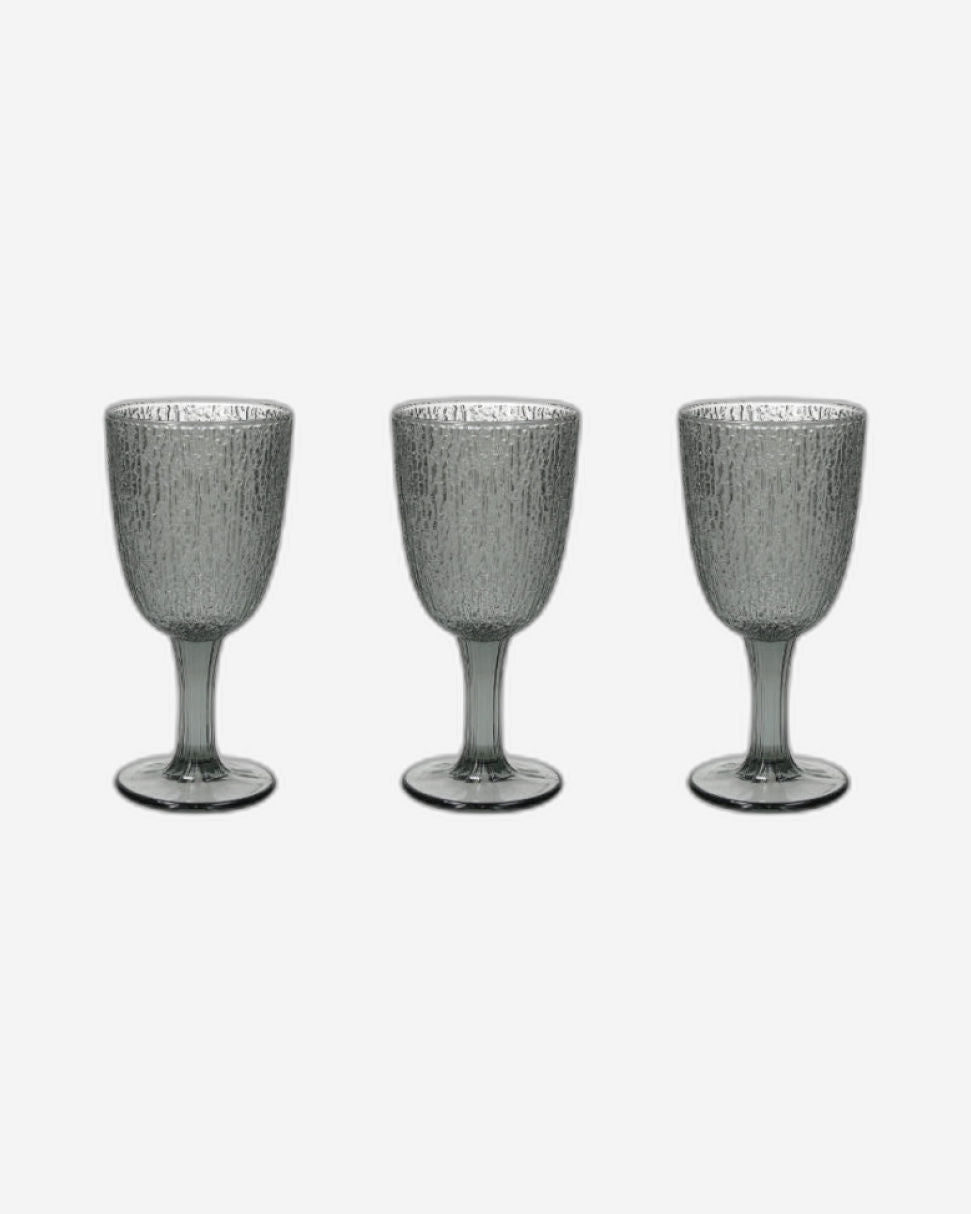 Tognana Davor - Set 3 Goblets Glass Gray