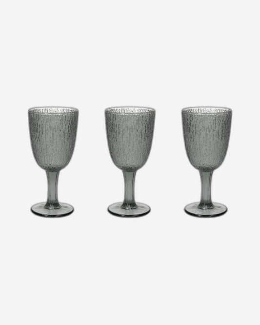 Tognana Davor - Set 3 Goblets Glass Gray