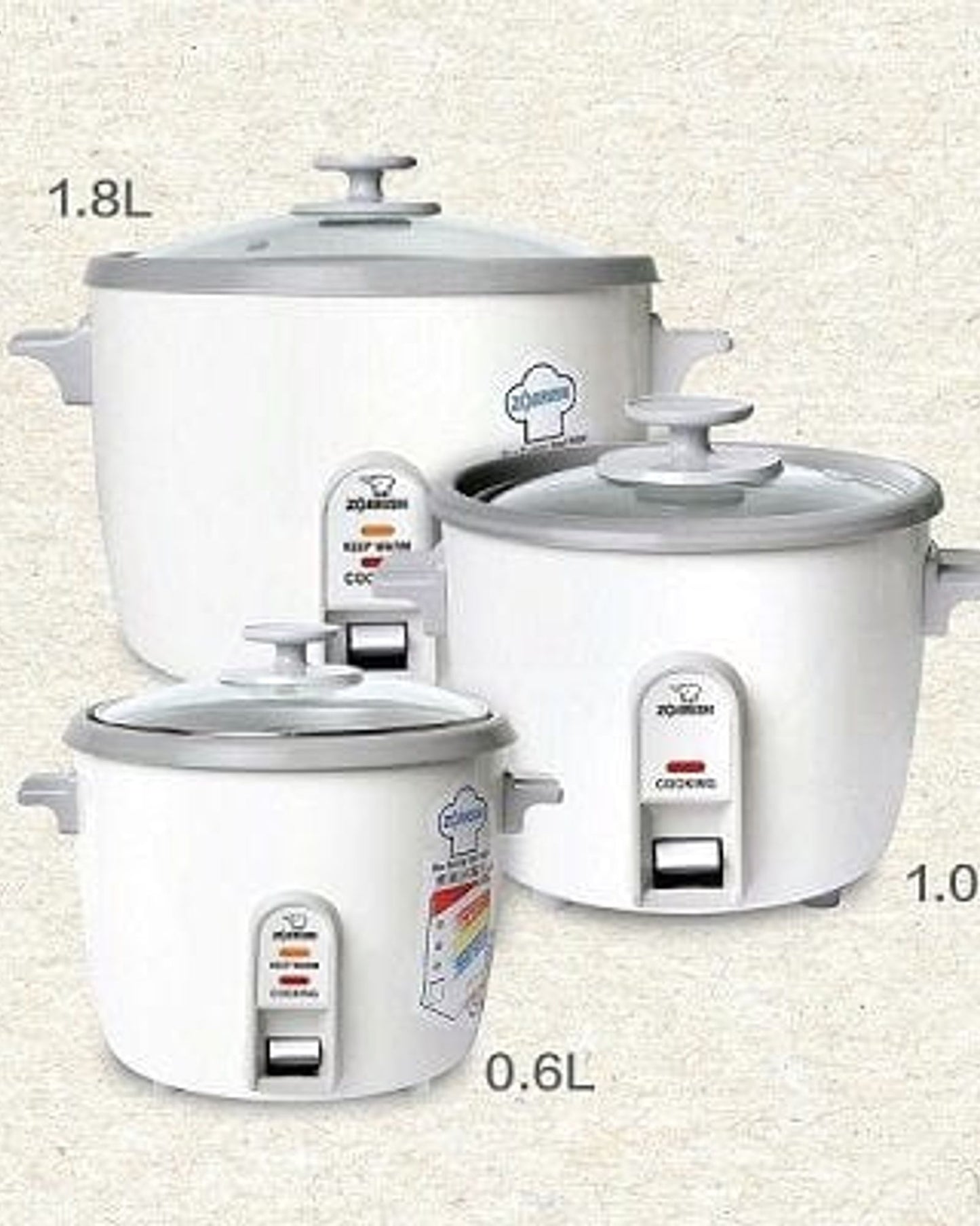 Zojirushi 1.8L White Electronic Rice Cooker And Warmer