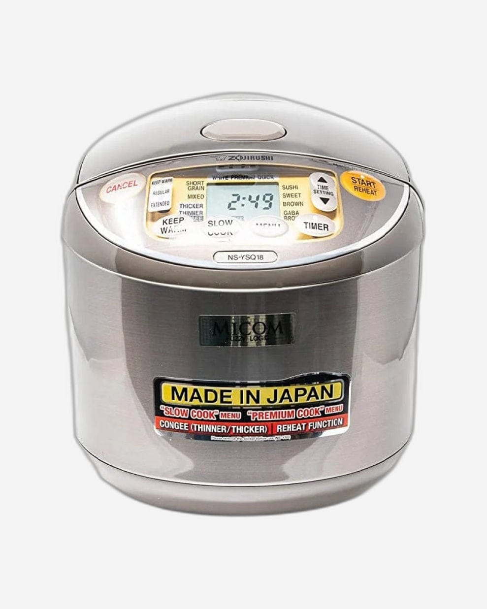 Zojirushi 1.8L - Stainless Brown Electronic Rice Cooker/ Warmer