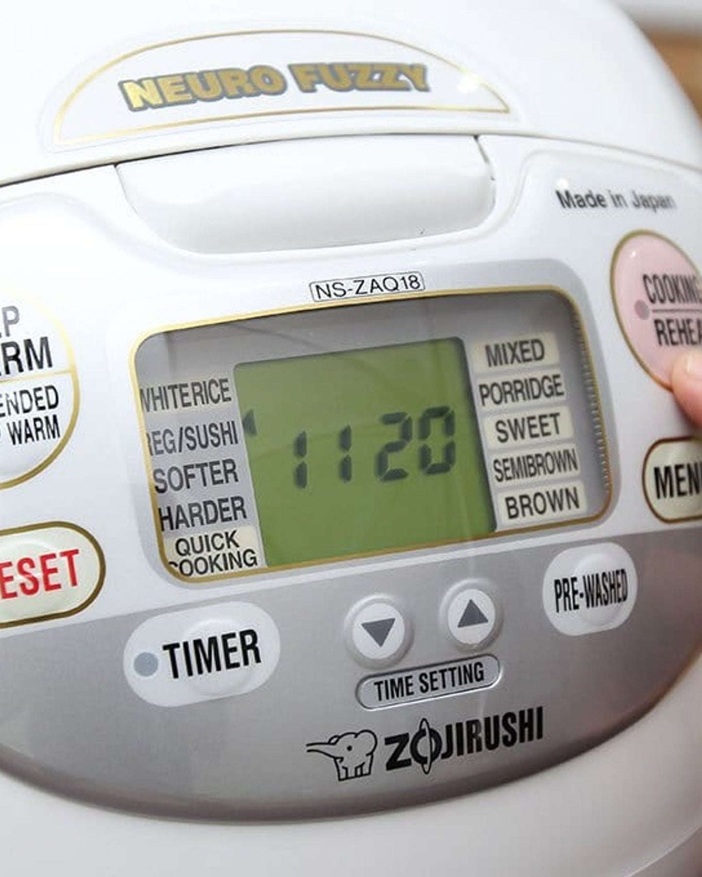 Zojirushi 1.8L - Premium White Electronic Rice Cooker/ Warmer