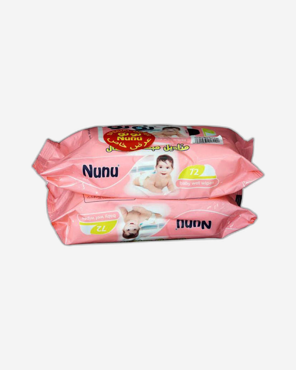 Nunu Baby Wipes 72x2