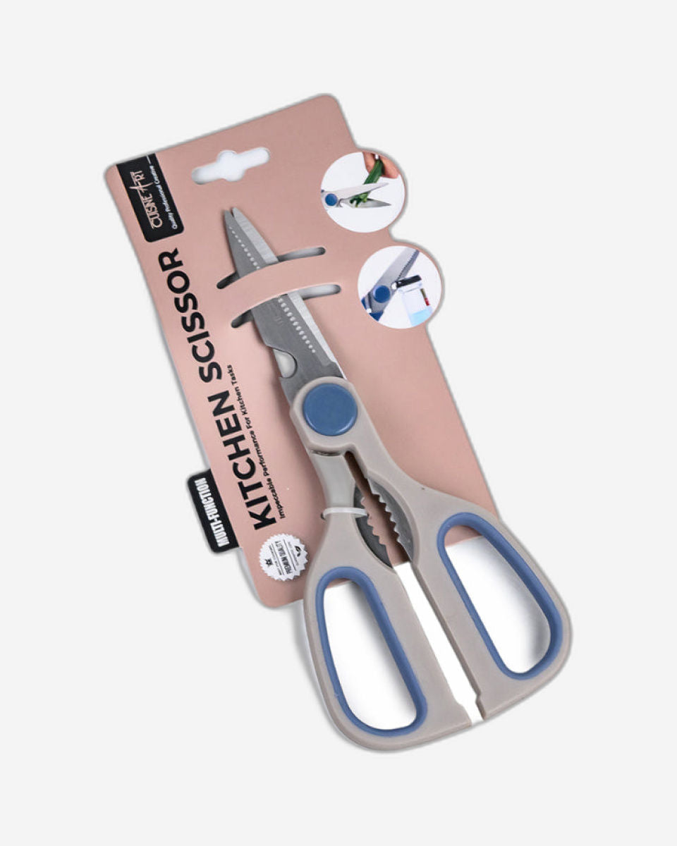 Cuisine Art Heavy-Duty Kitchen Scissors 20cm - Premium Stainless Steel Blades with Comfortable Non-Slip PP Handles, 1 Piece, Assorted