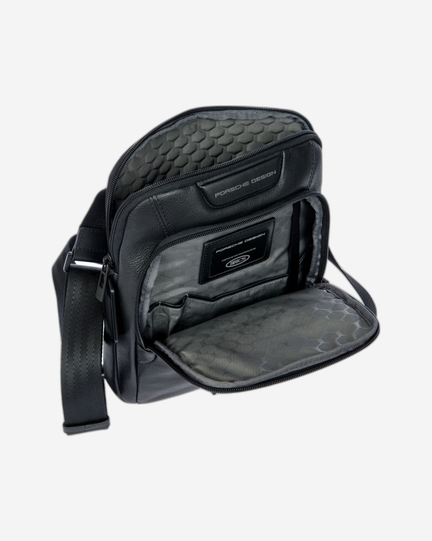 Porsche Design Roadster Leather Shoulder Bag Small Black