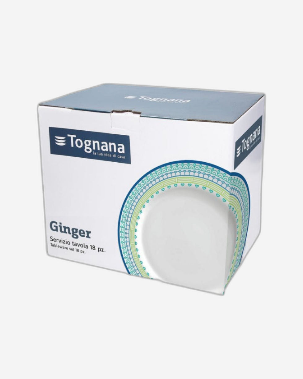 Tognana Table Set 18Pc Olimpia Ginger