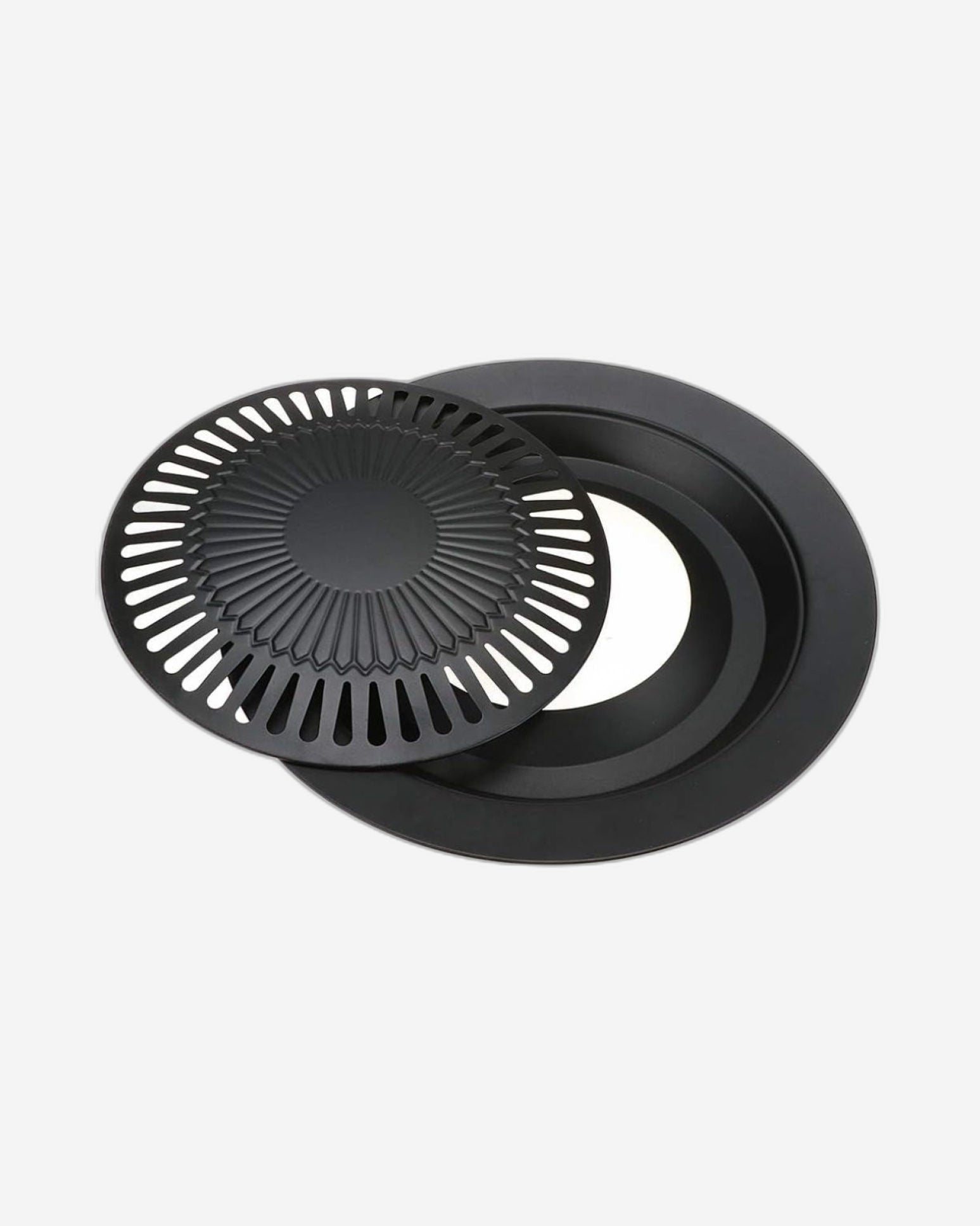 Cuisine Art Smokeless Stove Top Grill 2 Piece Set | Non-Stick BBQ Grill & Drip Tray | Indoor Cooking Essentials