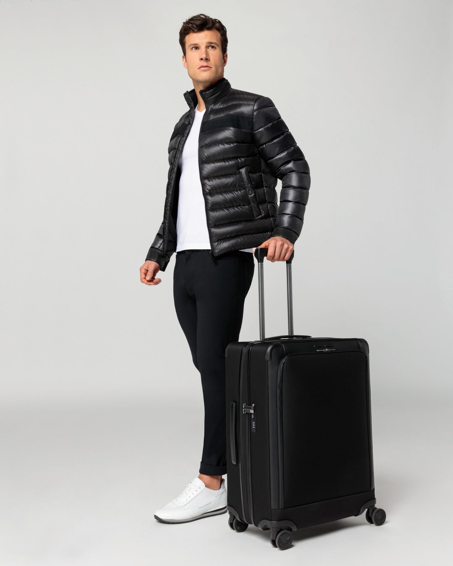 Porsche Design Roadster Premium Nylon Expandable 4 Double Wheel Luggage Trolley