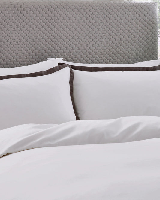 Bedeck of Belfast "Olenna" Duvet Cover Set in Charcoal/White