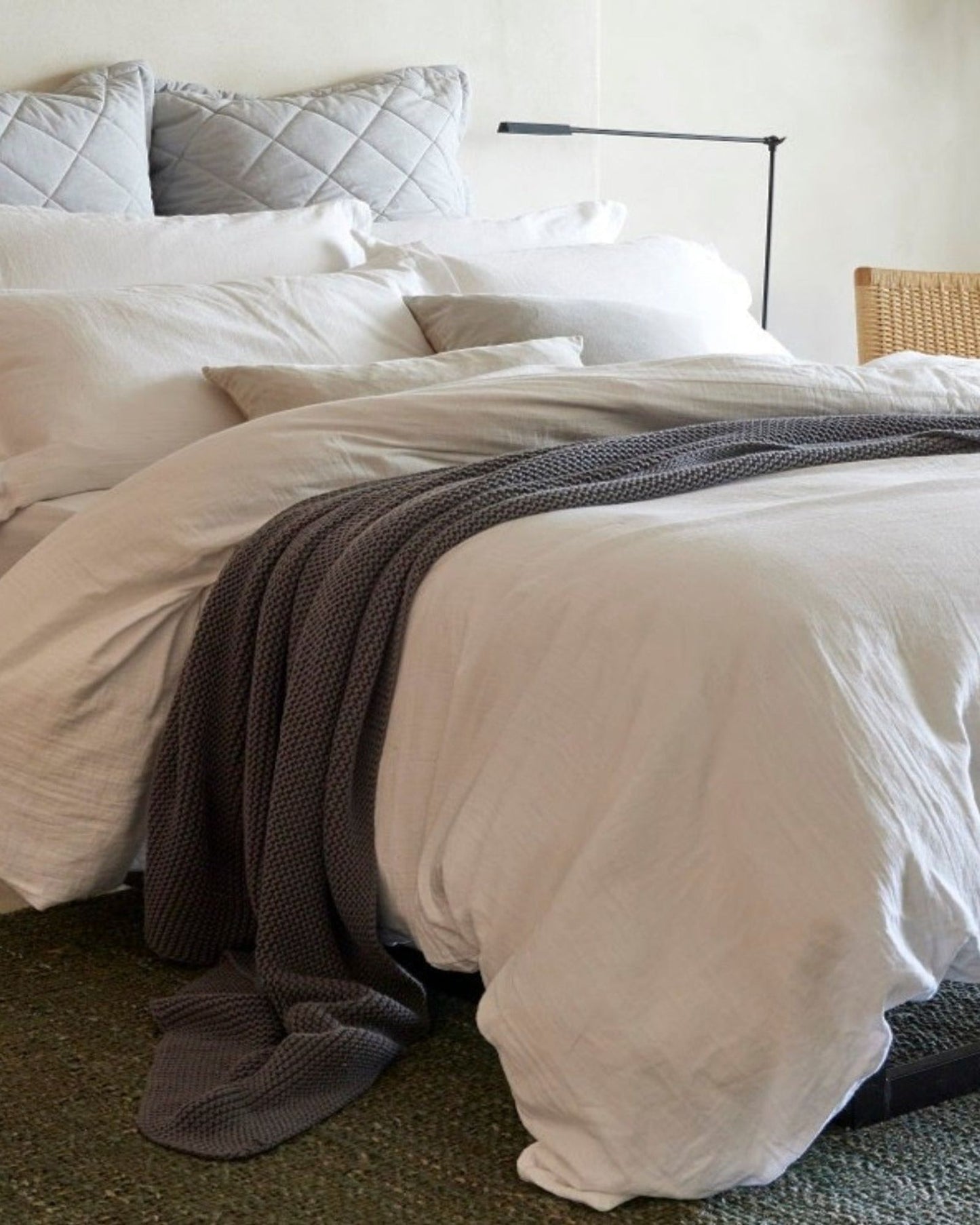 Christy Organic Cotton Retreat Duvet Covers White