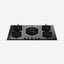 Bertazzoni Professional Series Gas on Glass Hob with Central Wok Burner 90cm, Black