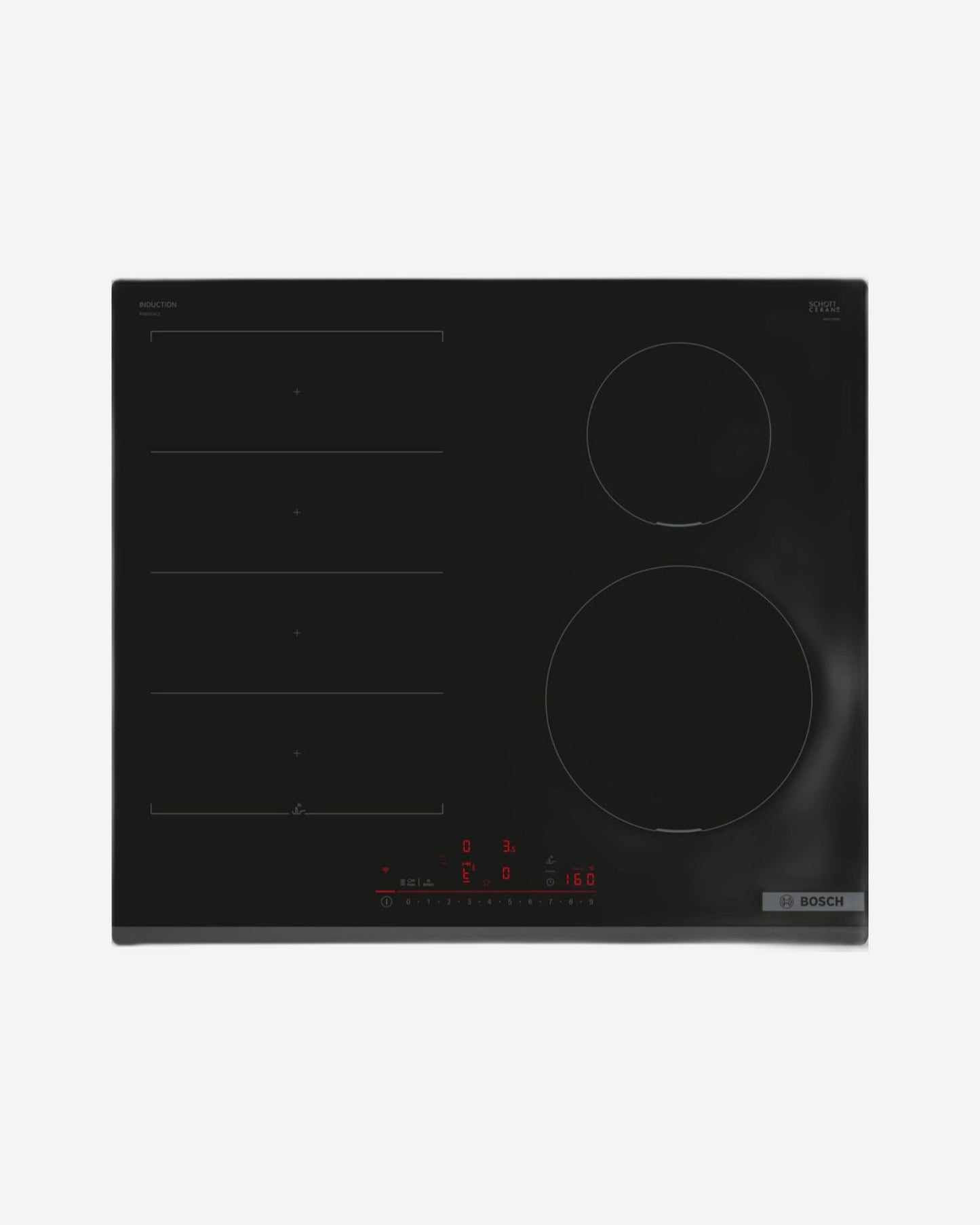 Bosch, 60 cm, Induction Hob, FlexInduction • PerfectFry Plus • Smart Hood, – PIX631HC1E Black