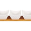 Shallow Porcelain 3-Compartment Serving Bowl, White, 31.5x11x7 cm - Elegant Dish for Snacks and Condiments