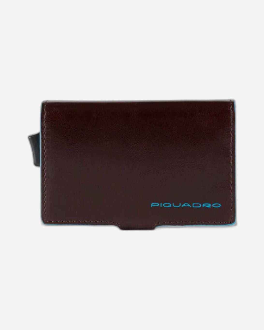 Piquadro Blue Square Double Credit Card Case